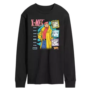 Мужская футболка с длинным рукавом и принтом в стиле 90-х годов X-Men '97 Marvel, черный