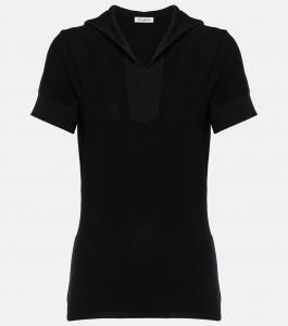 Укороченный трикотажный топ Alaïa, Noir Alaia