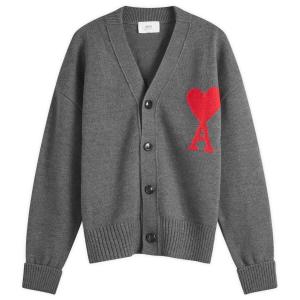 Кардиган Ami Large A Heart, цвет Grey & Red