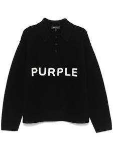 Purple Brand трикотажное поло с логотипом, черный