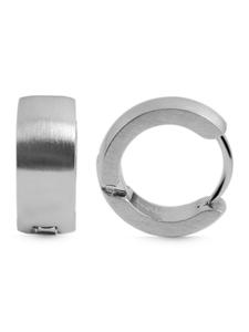 Adeliás Женские серьги - серьги-кольца на шарнирах из нержавеющей стали серебристого цвета