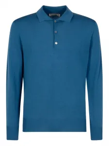 Рубашка-поло на пуговицах Canali, синий