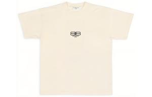 Футболка женская Balenciaga с короткими рукавами, бежевый