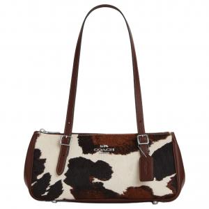 COACH Сумка через плечо из коровьей кожи, большая женская коричневая
