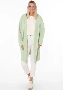 Кардиган Zwillingsherz, мягкий на ощупь, свободного кроя, из шерсти и альпаки, мятный