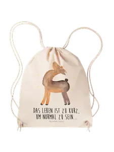 Спортивная сумка Mr & Mrs Panda Sportbeutel Lama Stolz, кремовый