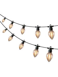 Marelida Светодиодная гирлянда, мерцающие свечи, эффект пламени, длина: 3,5 м, зеленый цвет