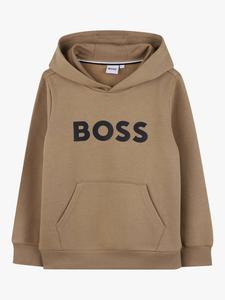 Детская хлопковая худи с логотипом BOSS HUGO BOSS, Cookie
