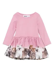 Платье с принтом Molo, розовый