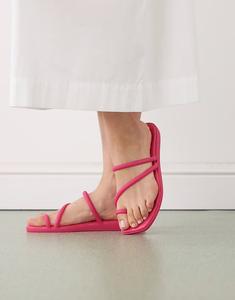 Сандалии Crocs Miami с петлей для большого пальца розового цвета