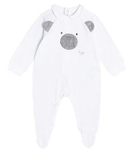 Комбинезон из хлопка с принтом для малышей Il Gufo, белый