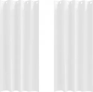 Плотные шторы с кольцами, 2 шт., чисто-белые, 225 x 140 см vidaXL