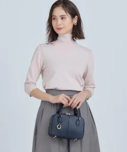 Современный вязаный свитер с высоким воротником Suite L, цвет Pink Beige [012]