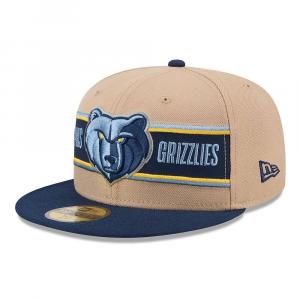 Мужская облегающая шляпа New Era Tan/ Navy Memphis Grizzlies 2024 NBA Draft 59FIFTY, цвет Grz Multi