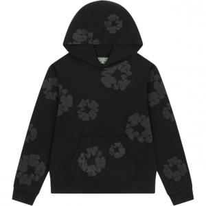 Хлопковый худи с капюшоном Denim Tears, черный