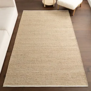 Коврик из джута Eladia Solid nuLOOM, 122x183 см, бежевый