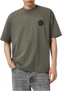 Футболка AllSaints Waved Short Sleeve Crew, цвет Forest Green