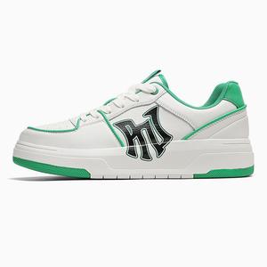 Pnj Низкие скейтерские кроссовки унисекс хаки-коричневые с бело-зелеными деталями, цвет White Green