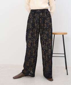 Свободные брюки с цветочным кружевом