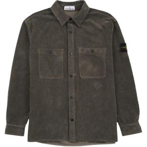Карманная рубашка из вельвета STONE ISLAND, серый