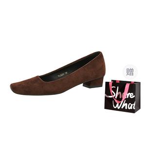 Туфли на высоком каблуке для женщин BIGTREE, Dark Brown+Shopping Bag