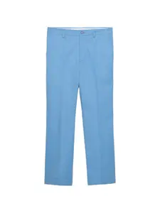 Клешевые портновские брюки из поплина Prada, синий