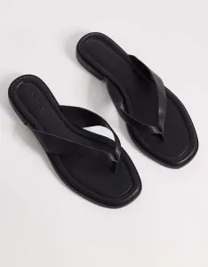 Черные кожаные шлепанцы Nothing's Child