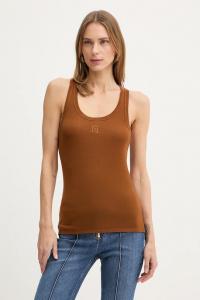 Топ с добавлением шерсти Elisabetta Franchi, коричневый