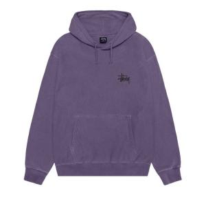 Худи Stussy Basic Hoodie Pigment Dyed, Grape