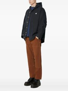 Куртка с капюшоном и принтом логотипа Human Made, черный