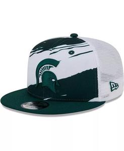 Мужская зеленая кепка Snapback Michigan State Spartans Tear Trucker 9FIFTY New Era, зеленый