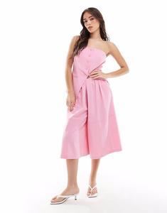 Широкие шорты-бермуды ASOS DESIGN розового цвета