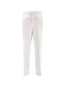 Плиссированные брюки на пуговицах Brunello Cucinelli, белый