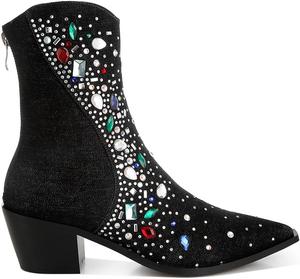 Сапоги London Rag с разноцветными камнями под звездное сияние, Black