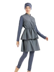 Платье-купальник C&City Hijab, пыльно-синий