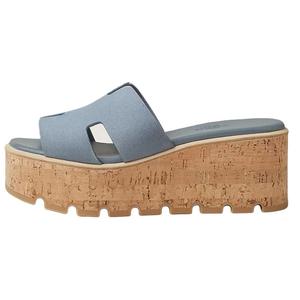 HERMES Резиновые слайдеры eze 6,6 см женские blue