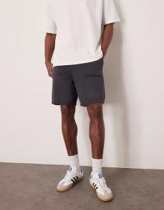 Комбинируемые свободные шорты средней плотности из трикотажного хлопка ASOS DESIGN темно-серого цвета