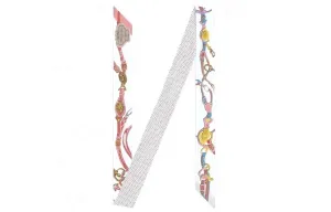 HERMES Шёлковый платок Brides De Gala унисекс белый, White