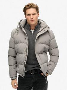 Куртка пуховик с капюшоном Everest Short Superdry, Alloy Grey