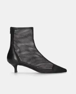 Женские ботильоны Harriet из сетки и черной кожи наппа Mascaró, черный