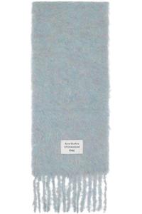 Acne Studios Шерстяной шарф с синим логотипом