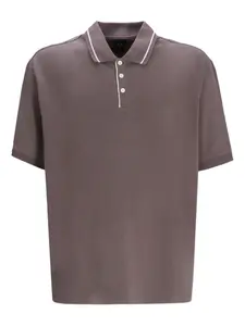 Рубашка поло с контрастной отделкой Armani Exchange, серый