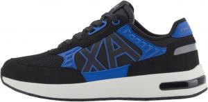 Мужские кроссовки Armani Exchange Dusseldorf с тисненым геометрическим узором, черный