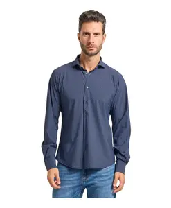 Синяя рубашка ID 0365 стильная Yes Zee, синий