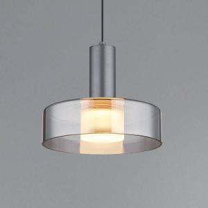 Светодиодный подвесной светильник Globo Lighting Grant, дымчатое стекло / алюминий - количество языков пламени: 1