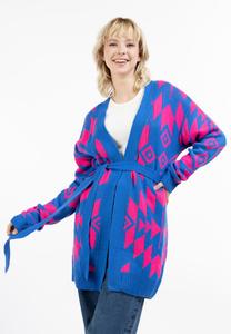 Кардиган IZIA Cardigan, Blau Pink/Pink