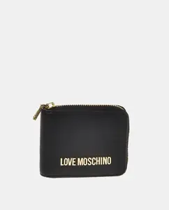 Маленький кошелек на молнии Love Moschino, черный