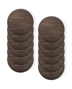 Квадратная тарелка, набор столовых приборов из 12 предметов, сервиз на 12 персон American Atelier, brown