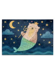 Mr. & Mrs. Panda Дизайн головоломки «Астрологический знак Водолея» без слов, выполненный в белом цвете