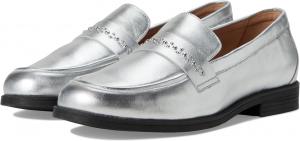 Балетки Cole Haan Stephie Embellished Loafers, цвет Silver Leather/Silver Studs